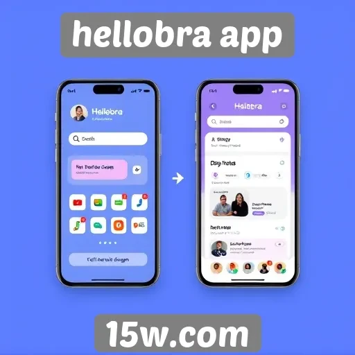 Evolução do design do hellobra app ao longo do tempo