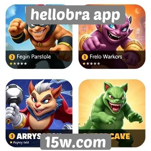Comparativo de jogos disponíveis no hellobra app